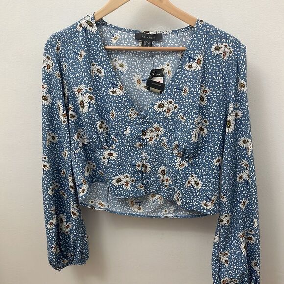 Primark Blue Daisy Top - Picture 4 of 6
